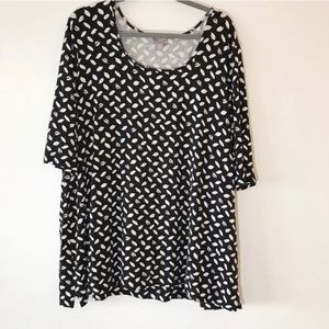 J Jill Wherever Collection Swing Tunic 3X Black